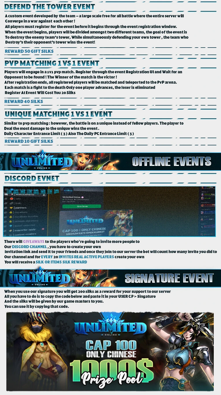 Unlimited Online - 100 CAP | Only CH | Old School | Open Market |  data-image=