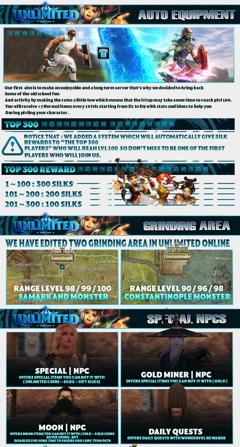 Unlimited Online - 100 CAP | Only CH | Old School | Open Market |  data-image=