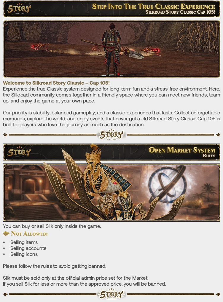 Silkroad Story Classic - Macro | 105 CAP | Only CH | Long-Term