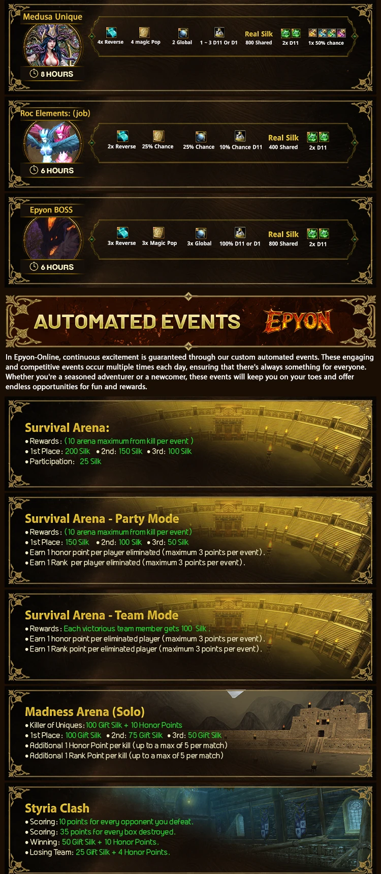 Epyon-Online - Open Market | 110 CAP | Balanced | New Features | Play2Win