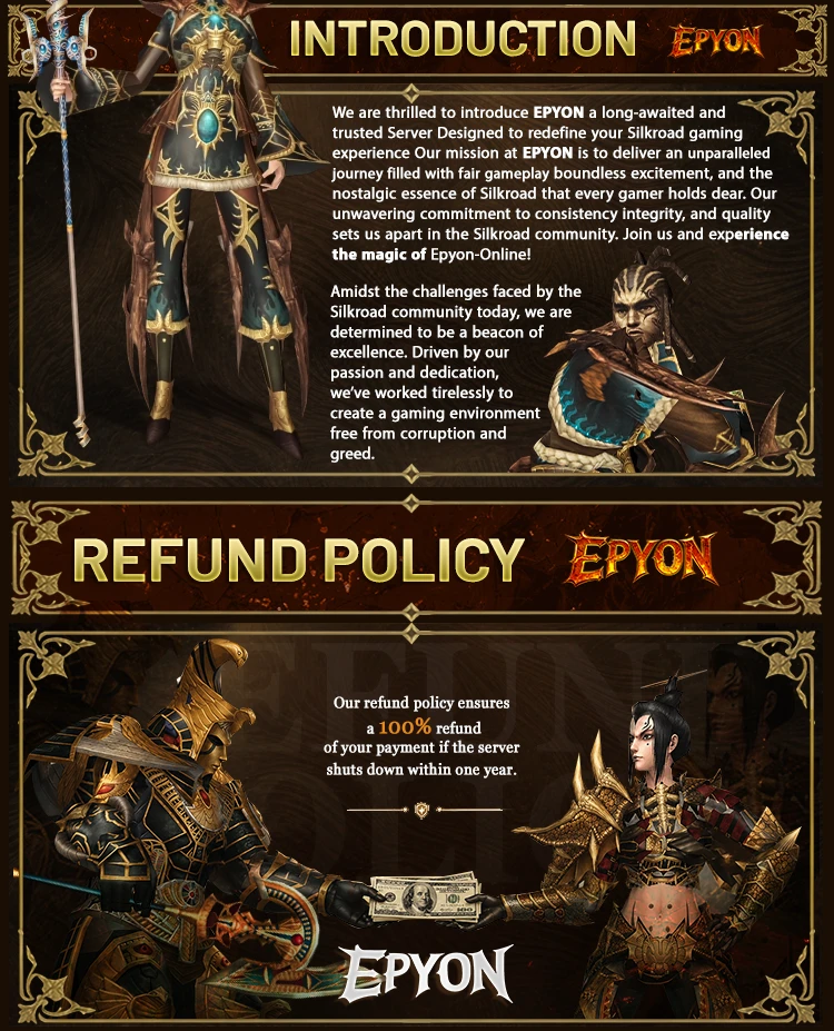 Epyon-Online - Open Market | 110 CAP | Balanced | New Features | Play2Win