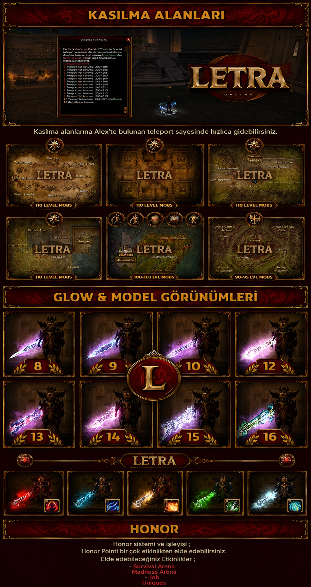 Letra Online - 110 Cap | 11 Dg | Orta Pvp Server | Grand Open : 21.05.2026