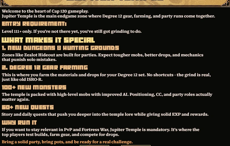 CyronSRO - CyronSRO | ISRO-R | CAP120 | Job System | Vote4Silk | Fortress War | Auto Caravan