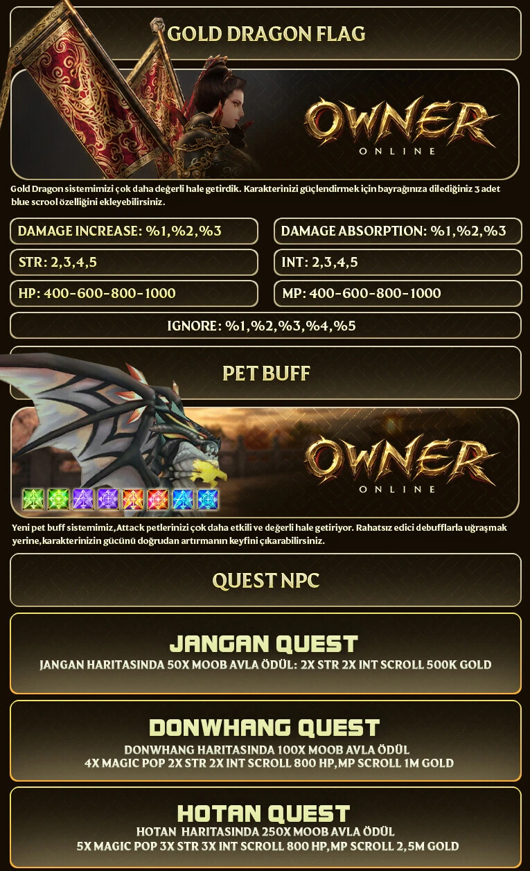Owner Online - 100 Cap CH | Drop Sistem | Job Tabanlı | Play2Win | Beta: 29.06 - Açılış: 03.07