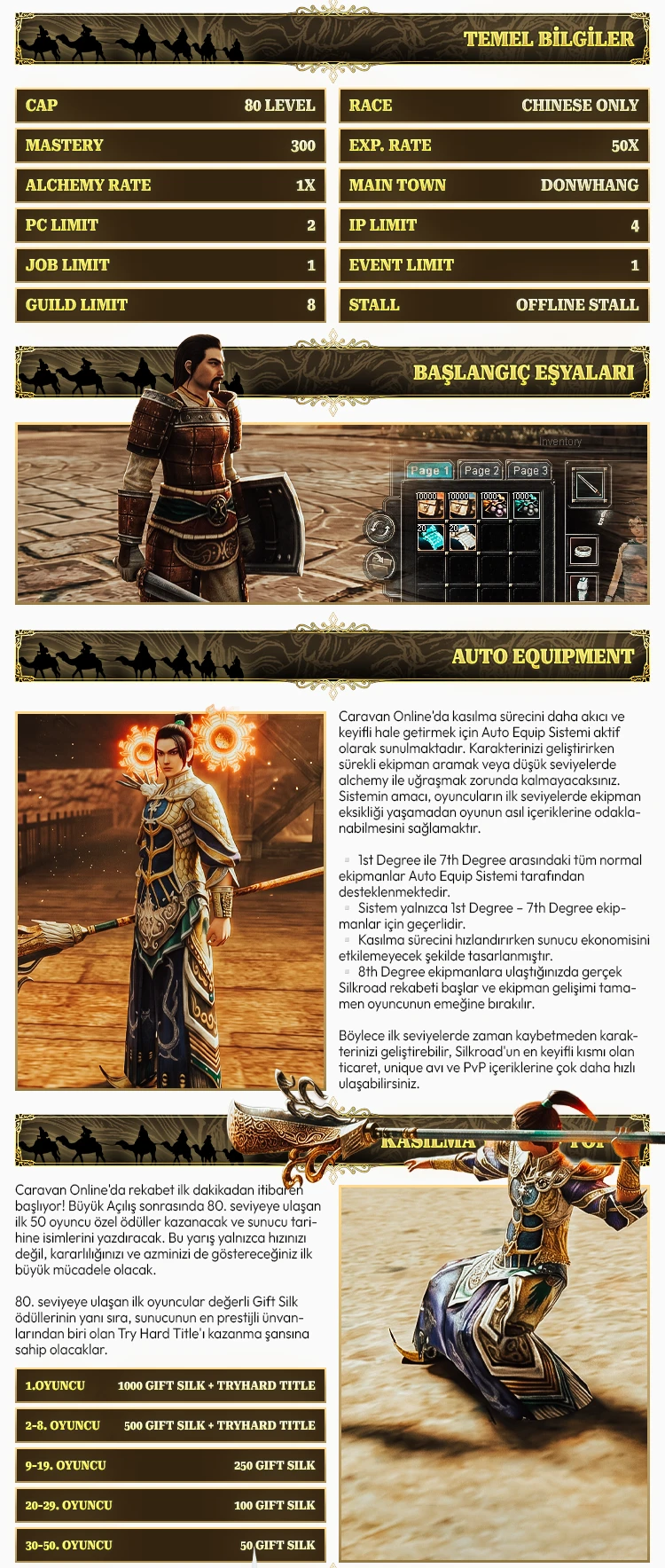 Caravan Online - CAP 80 - CH | Job Tabanlı Sistem | Kolay Drop & Zor Alchemy | BETA: 07.07 | AÇILIŞ: 10.07