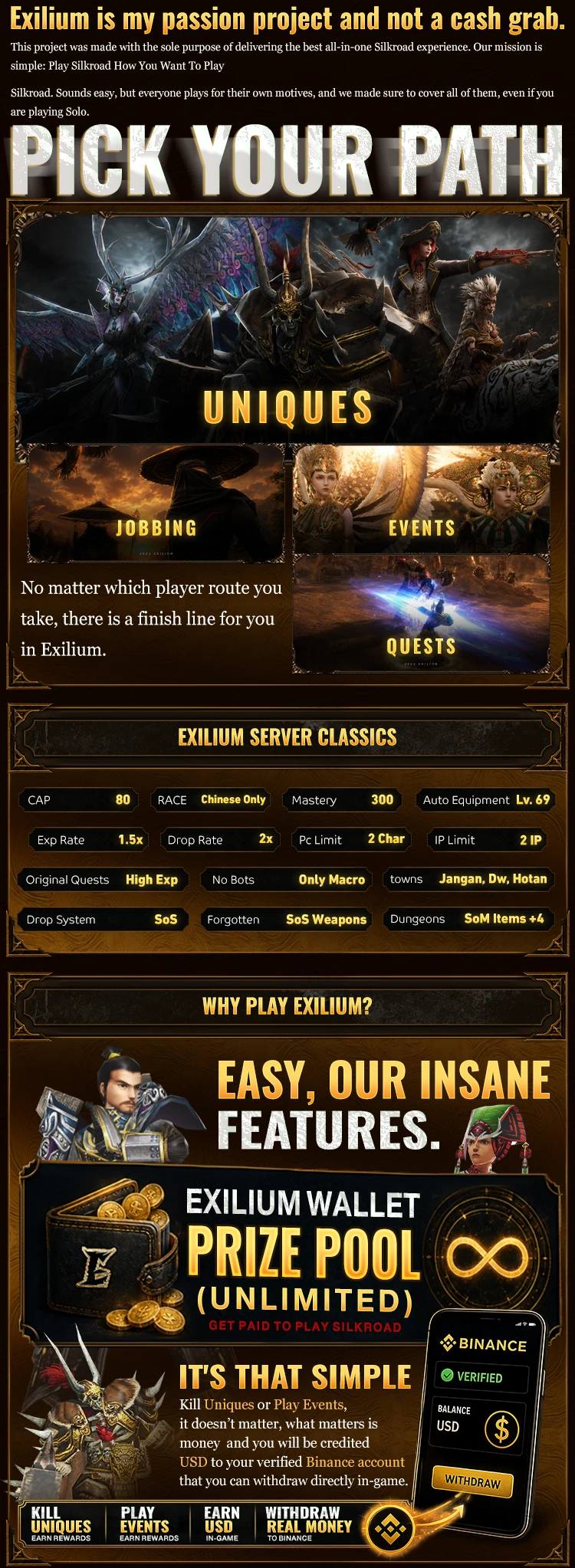Exilium Online - Only CH | 80 CAP | Progressive | Long-Term