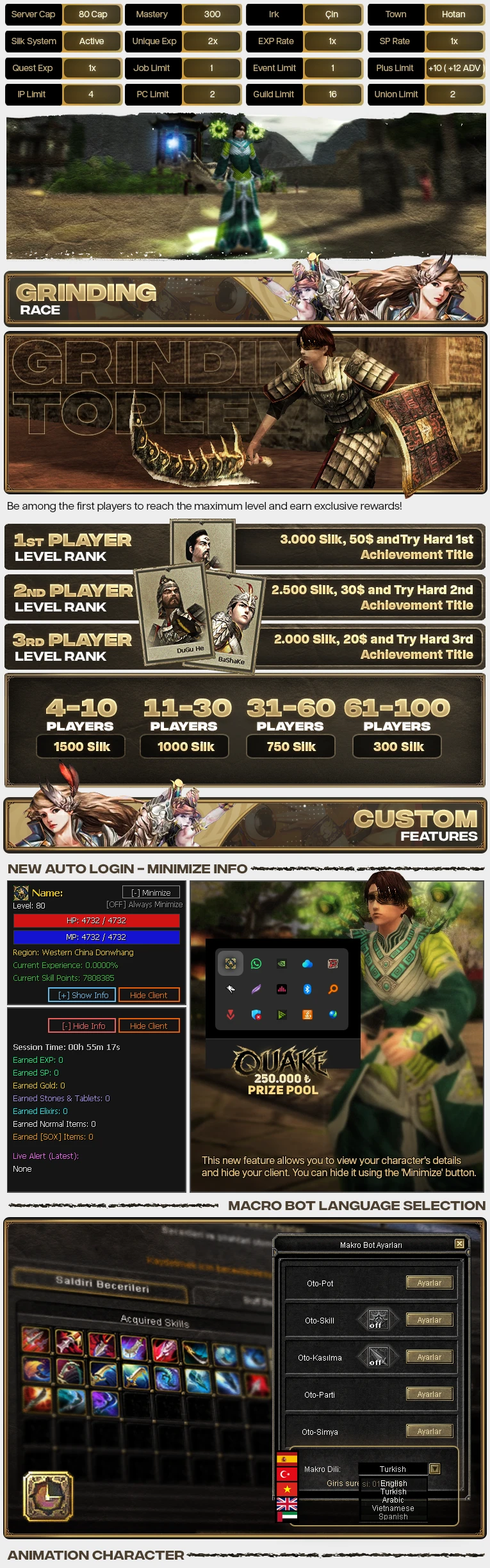 Quake Macro - 80 CAP | Only CH | 1x Rates | $7,000 Prize Pool