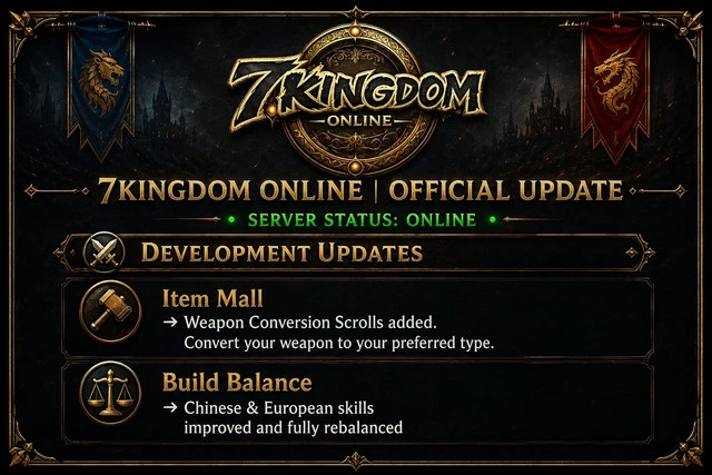 7Kingdom Online - 110 CAP | PvE | Long-Term | Daily Events | 24/7 Stable