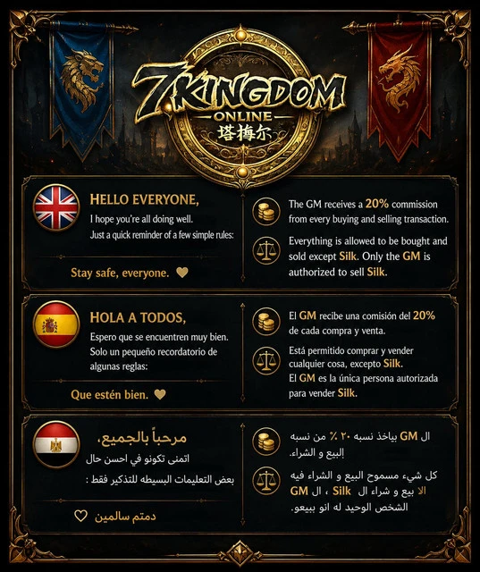 7Kingdom Online - 110 CAP | PvE | Long-Term | Daily Events | 24/7 Stable