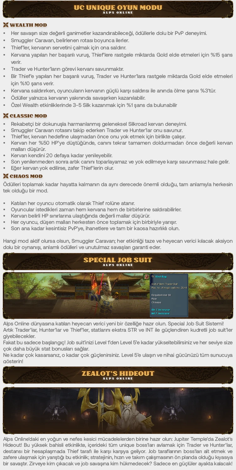 ALPS MACRO - 60 CAP | Sadece CH | Smuggler Kervan | Battle Royale | Alchemy Telafi Sistemi | 50.000TL Ödül Havuzu