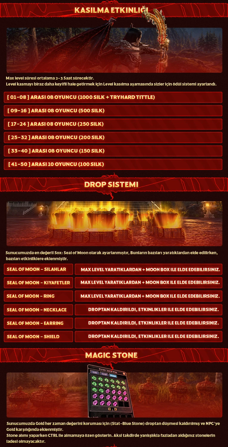 Eryndor Online - 90 CAP | Sadece CH | Tüm Zindanlar | Old School | Uzun Soluklu | Full Aktivite