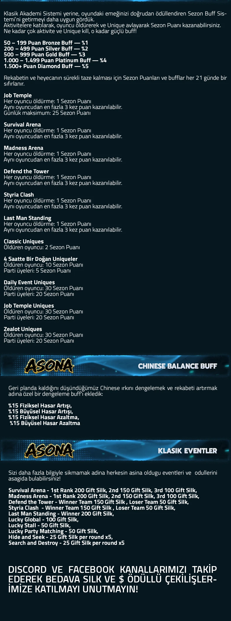 Asona Online - 110 CAP | EU&CH | Open Market | Klasik & Upgrade Sistem