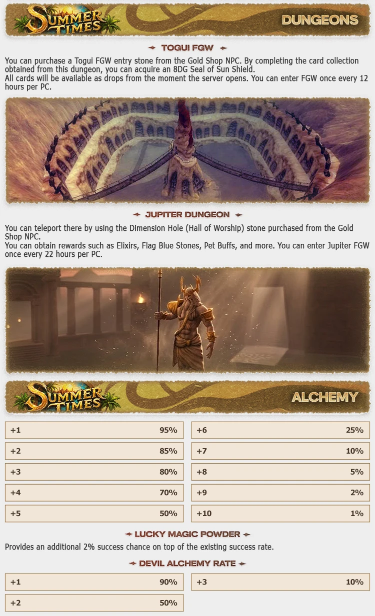 SummerTimes MACRO - 80 CAP | Only CH | Drop System | Immortal Only Gold - No F10