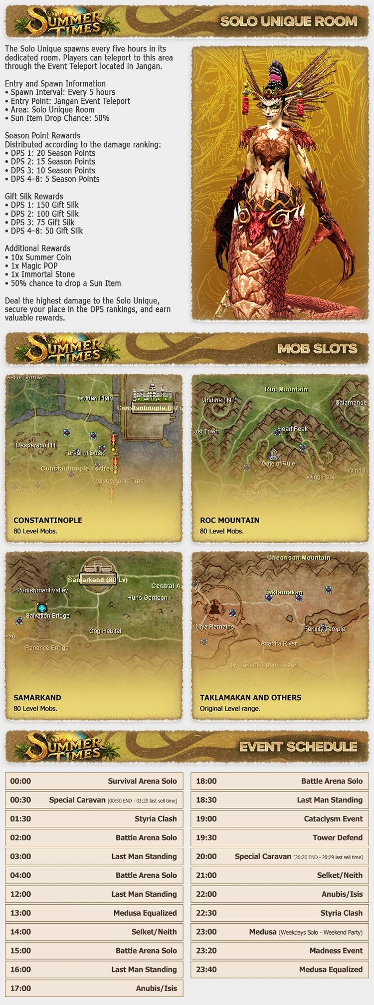 SummerTimes MACRO - 80 CAP | Only CH | Drop System | Immortal Only Gold - No F10