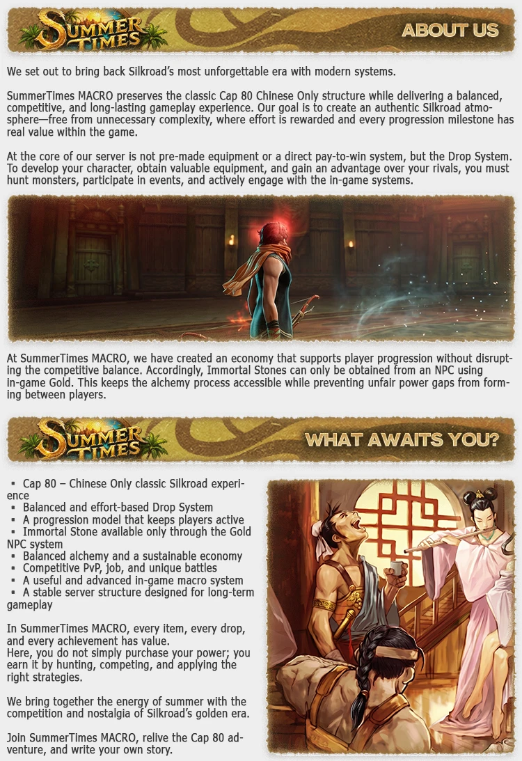 SummerTimes MACRO - 80 CAP | Only CH | Drop System | Immortal Only Gold - No F10
