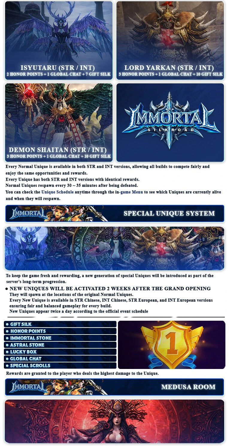ImmortalSRO - 110 CAP | EU&CH | Drop System | Old School | Long Term | Open Market | New System | $2,500 Prize Pool