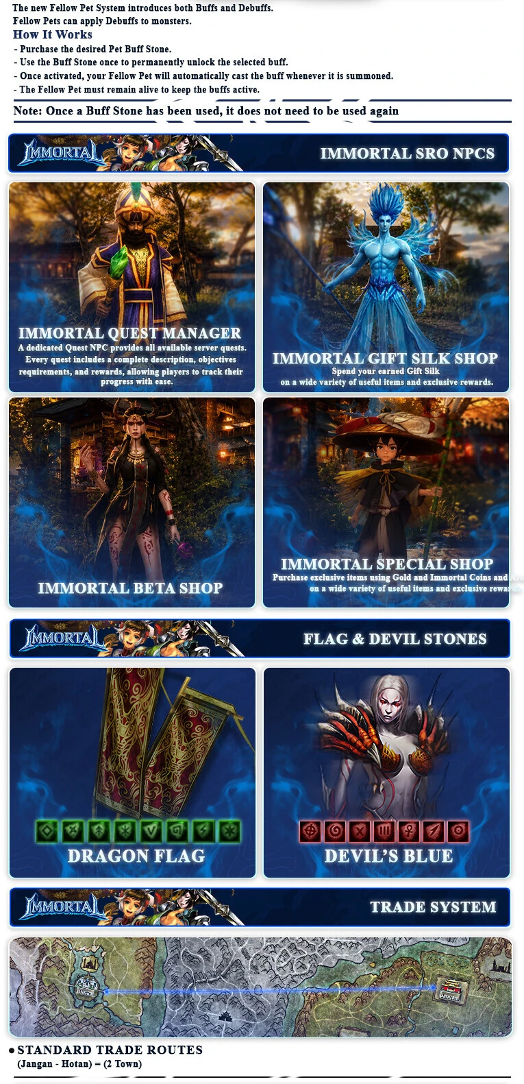 ImmortalSRO - 110 CAP | EU&CH | Drop System | Old School | Long Term | Open Market | New System | $2,500 Prize Pool