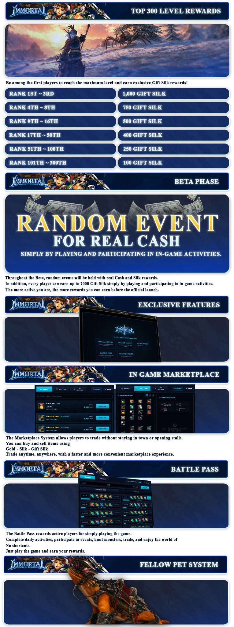 ImmortalSRO - 110 CAP | EU&CH | Drop System | Old School | Long Term | Open Market | New System | $2,500 Prize Pool