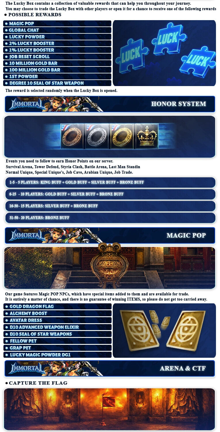 ImmortalSRO - 110 CAP | EU&CH | Drop System | Old School | Long Term | Open Market | New System | $2,500 Prize Pool