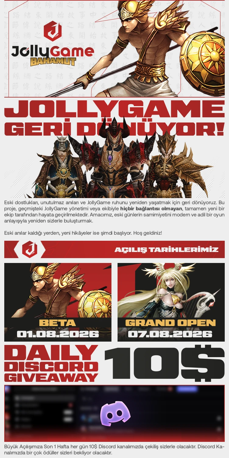JollyGame Bahamut - Eski Ruh Yeni Macera | Yeni Yaratıcılarından | 500.000TL Ödül Havuzu