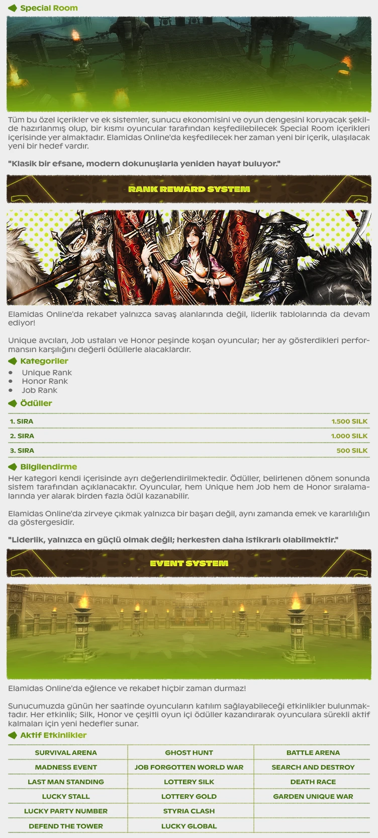 Elamidas Online - 100 CAP | Sadece CH | Otomatik Etkinlikler | Zindanlar | Uzun Soluklu Jobbing