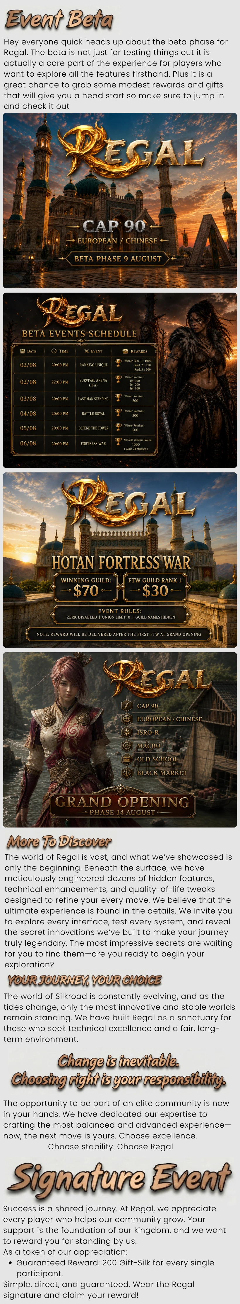 Regal Online - 90 CAP | Progressive | EU&CH | No-Bot | Long-Term | iSRO-R