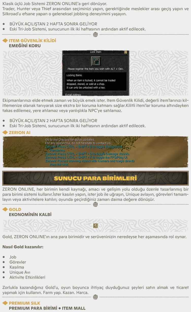 Zeron Online - Botsuz | 60 CAP | Sadece CH | Uzun Soluklu | Nostalji | 18.000$ Ödül Havuzu