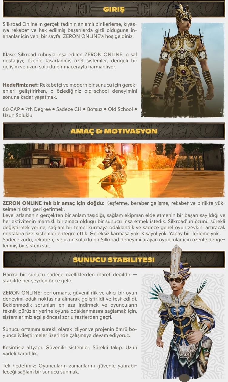 Zeron Online - Botsuz | 60 CAP | Sadece CH | Uzun Soluklu | Nostalji | 18.000$ Ödül Havuzu