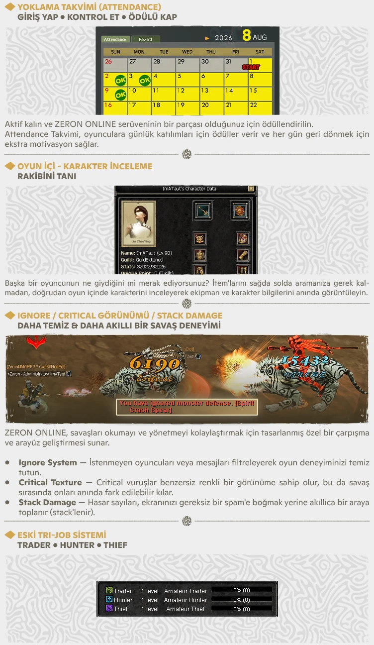 Zeron Online - Botsuz | 60 CAP | Sadece CH | Uzun Soluklu | Nostalji | 18.000$ Ödül Havuzu