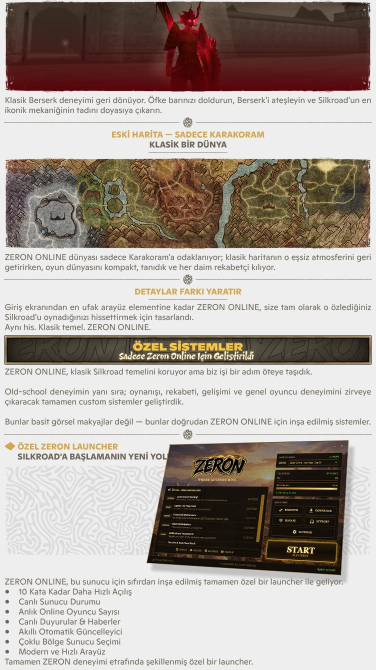 Zeron Online - Botsuz | 60 CAP | Sadece CH | Uzun Soluklu | Nostalji | 18.000$ Ödül Havuzu