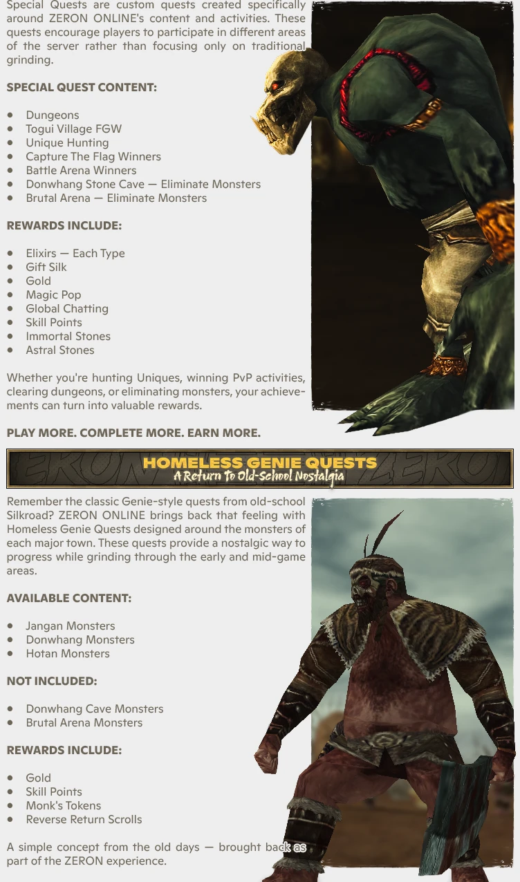 Zeron Online - No Bots | 60 CAP | Only CH | Long-Term | Nostalgia | $18,000 Prize Pool