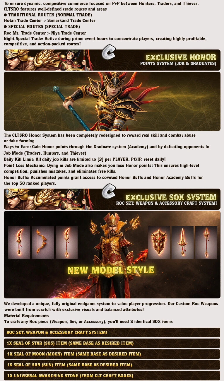 CLT Silkroad - 100 CAP | Only CH | Progressive | Long-Term | No Pay2Win
