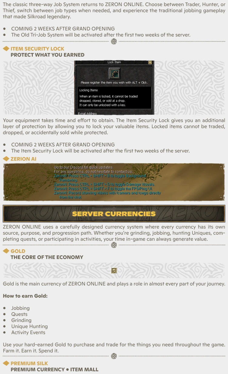 Zeron Online - No Bots | 60 CAP | Only CH | Long-Term | Nostalgia | $18,000 Prize Pool