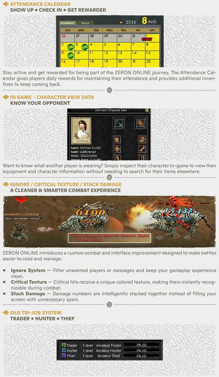 Zeron Online - No Bots | 60 CAP | Only CH | Long-Term | Nostalgia | $18,000 Prize Pool