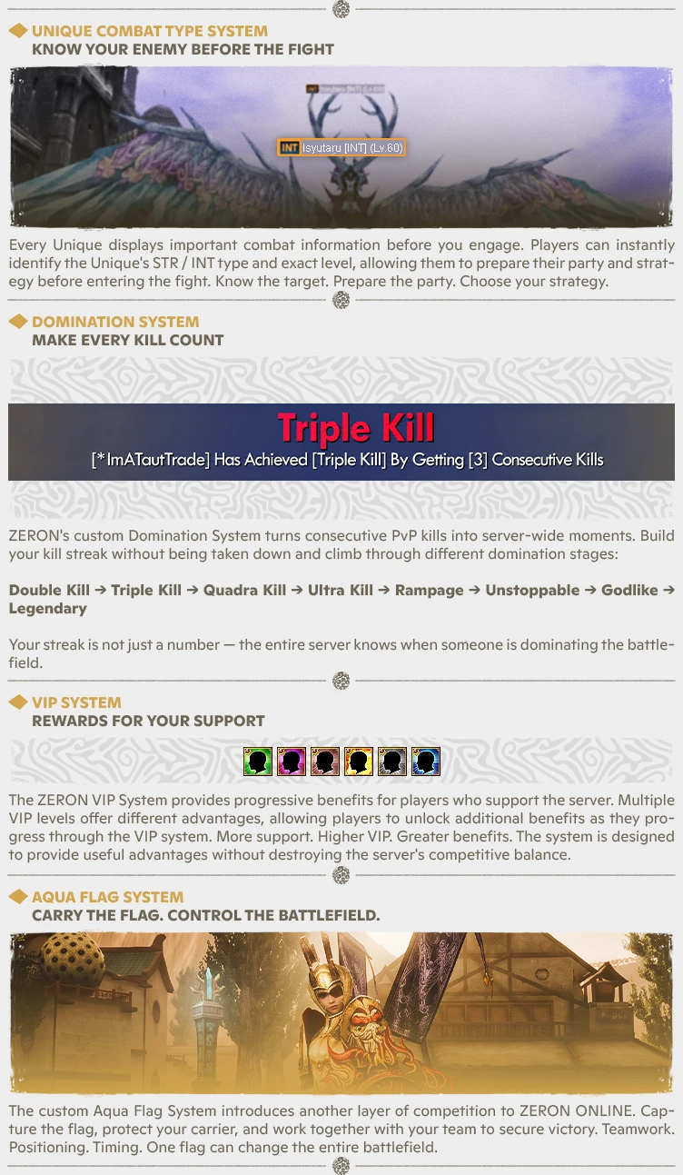 Zeron Online - No Bots | 60 CAP | Only CH | Long-Term | Nostalgia | $18,000 Prize Pool