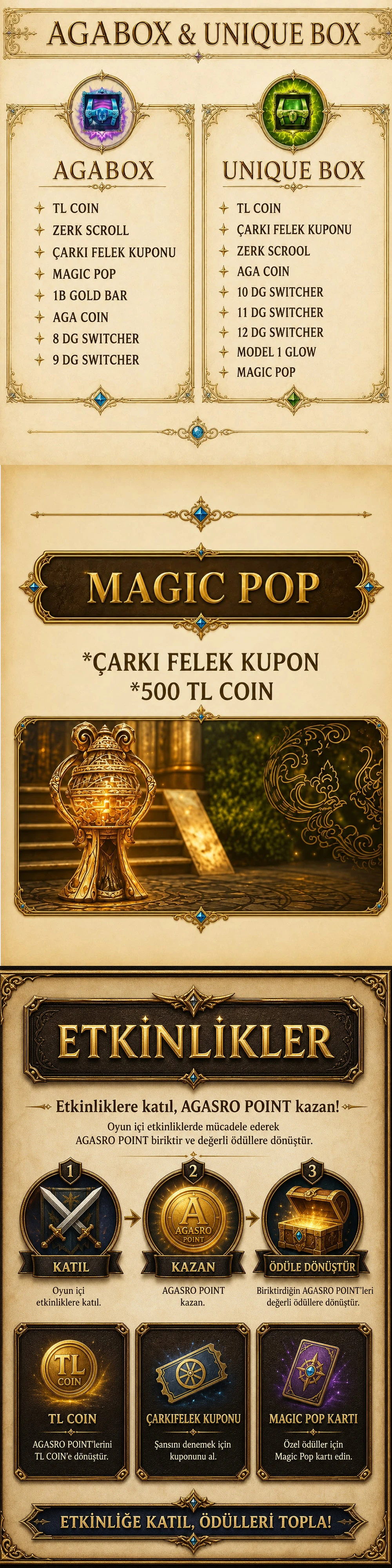 AgaSRO - 120 cap CH/EU PvP — ücretsiz 13 degree item, free silk, bağış yok