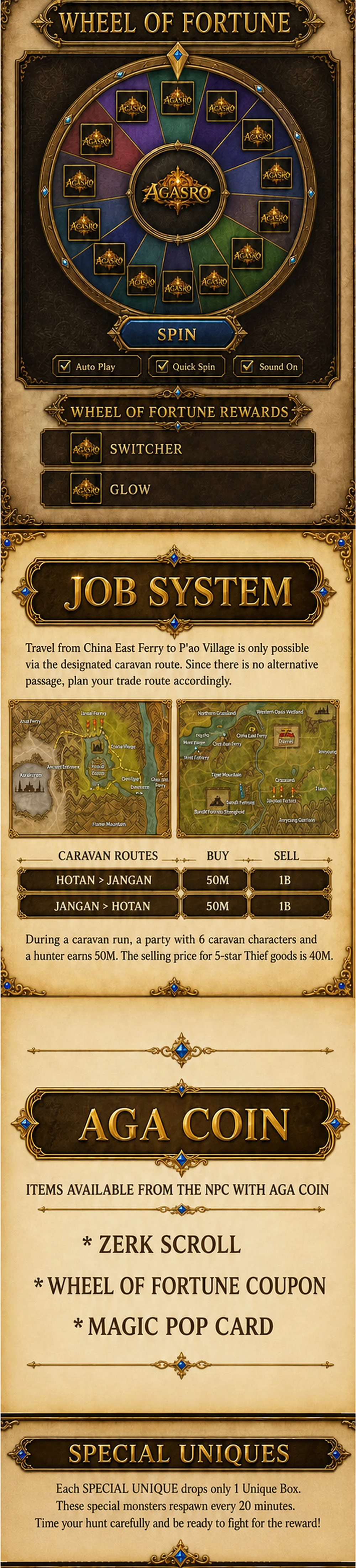 AgaSRO - 120 cap CH/EU PvP — free 13 degree gear, free silk, no donations