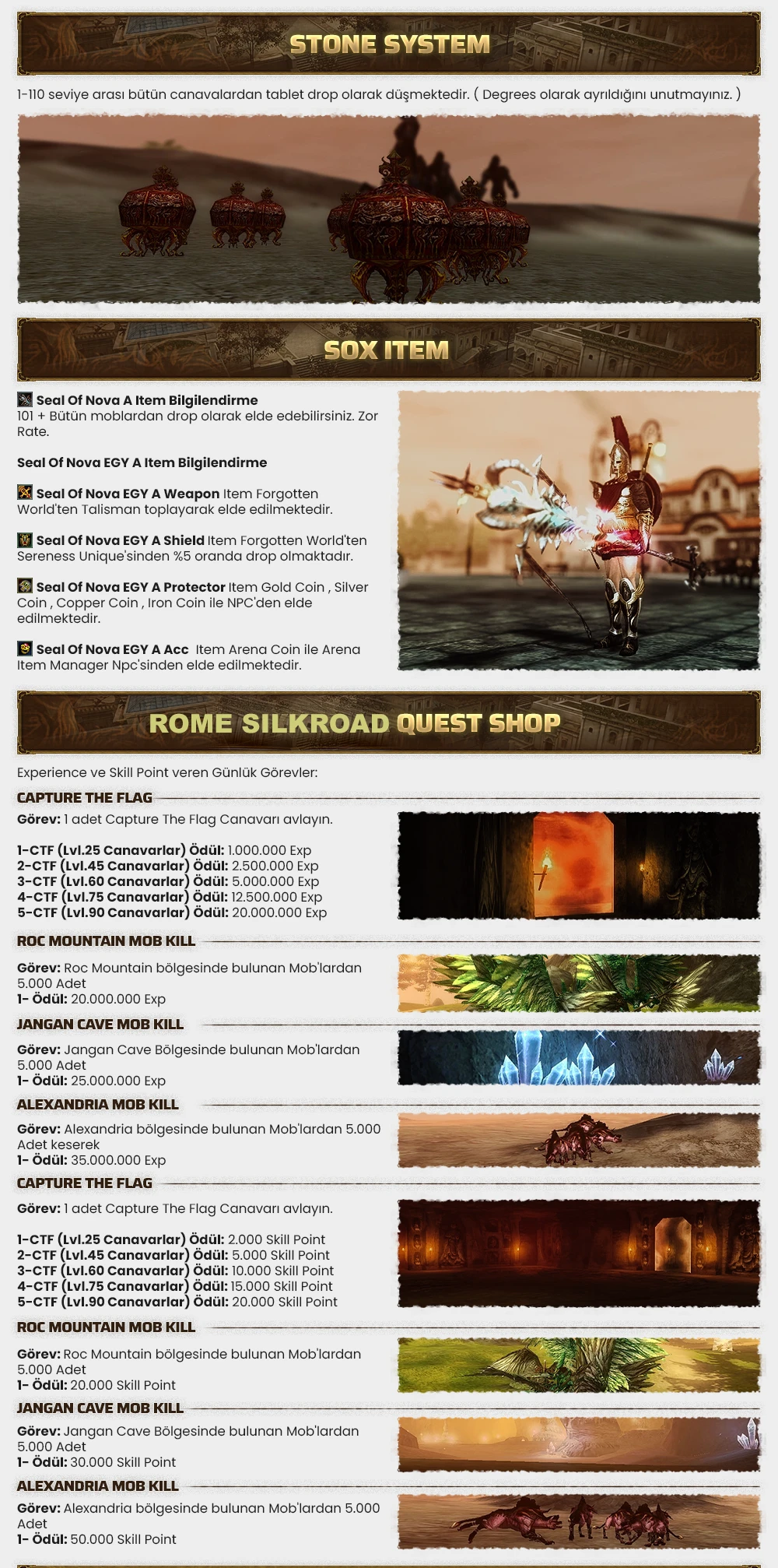 Rome Online - 110 CAP | EU&CH | 5x Exp Rate | Uzun Soluklu