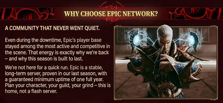 Epic-Network - Epic-Network | CAP 110 EU-CH | Open Market | Equalized Events | Silk Stall | GO 8-10