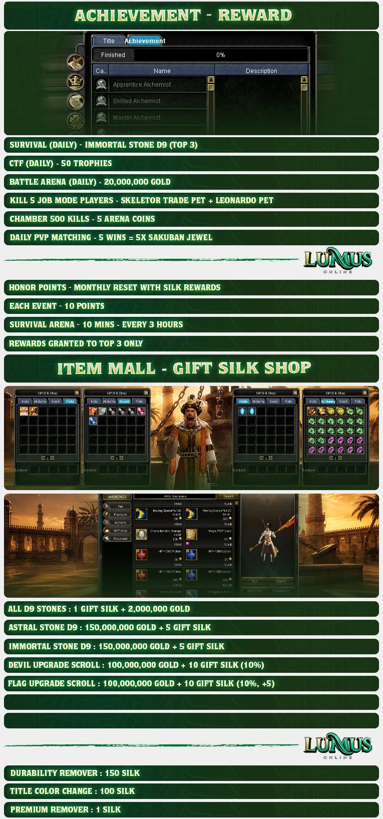 Lumus Online - 90 CAP | EU&CH | Balanced PvP | No Bots | Progressive