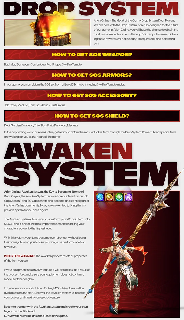Arien Online - 80 CAP | Drop System | Awaken System