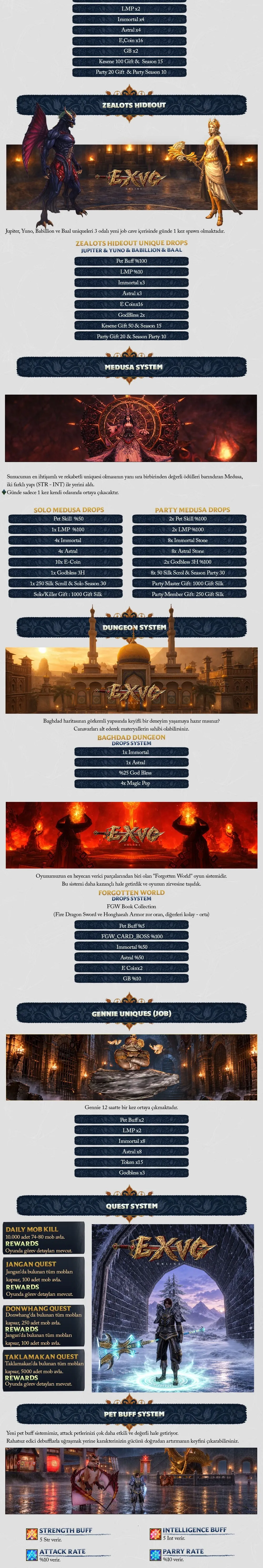Exvo Silkroad - 80 CAP | Sadece CH | Drop Sistem | Tri-Job | Uzun Ömürlü