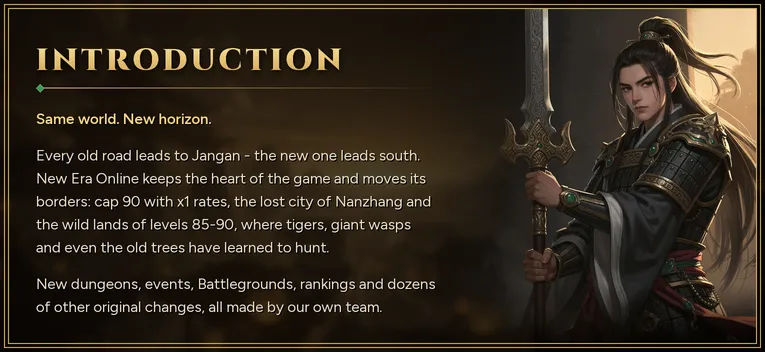 New Era Online - 90 CAP | EU&CH | 1X Rate | Yeni Şehir: Nanzhang | Mythic Trial