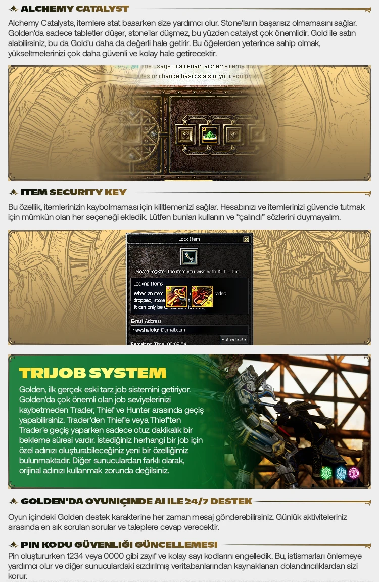 Golden Online - 80 Cap | Sadece CH | Zor Server