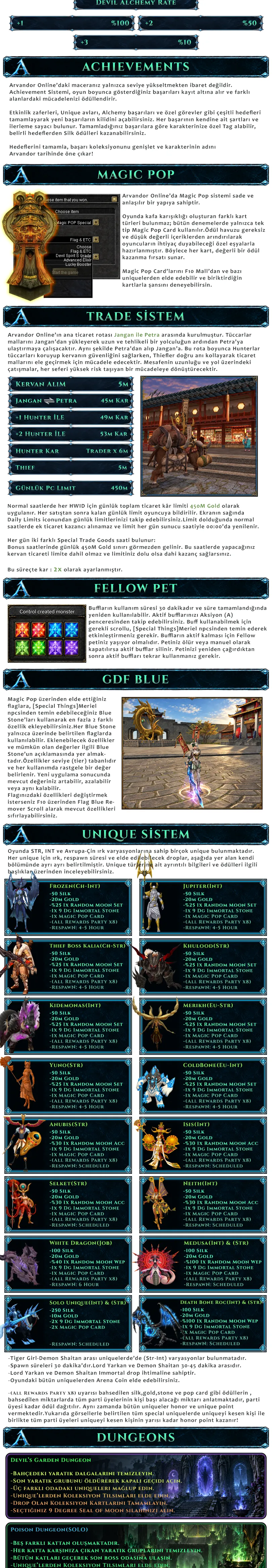 Arvandor Online - 90 CAP | EU&CH | Uniques | Balanced Skills | Yeni Özellikler | Beta Etkinlikleri