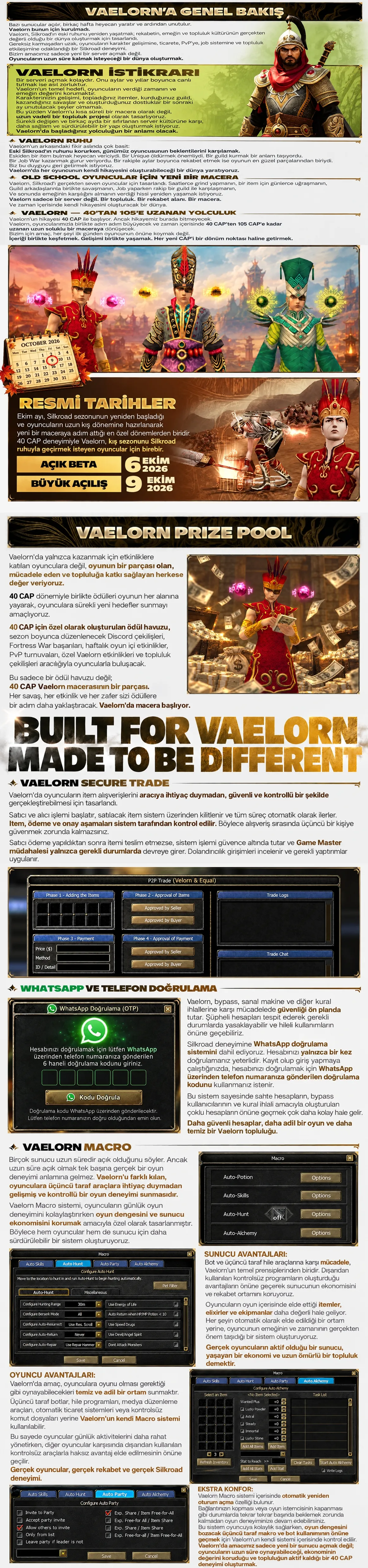 Vaelorn Silkroad - 40 CAP | Sadece CH | Battle Royale | Equalized Etkinlikler | 500.000TL Ödül Havuzu