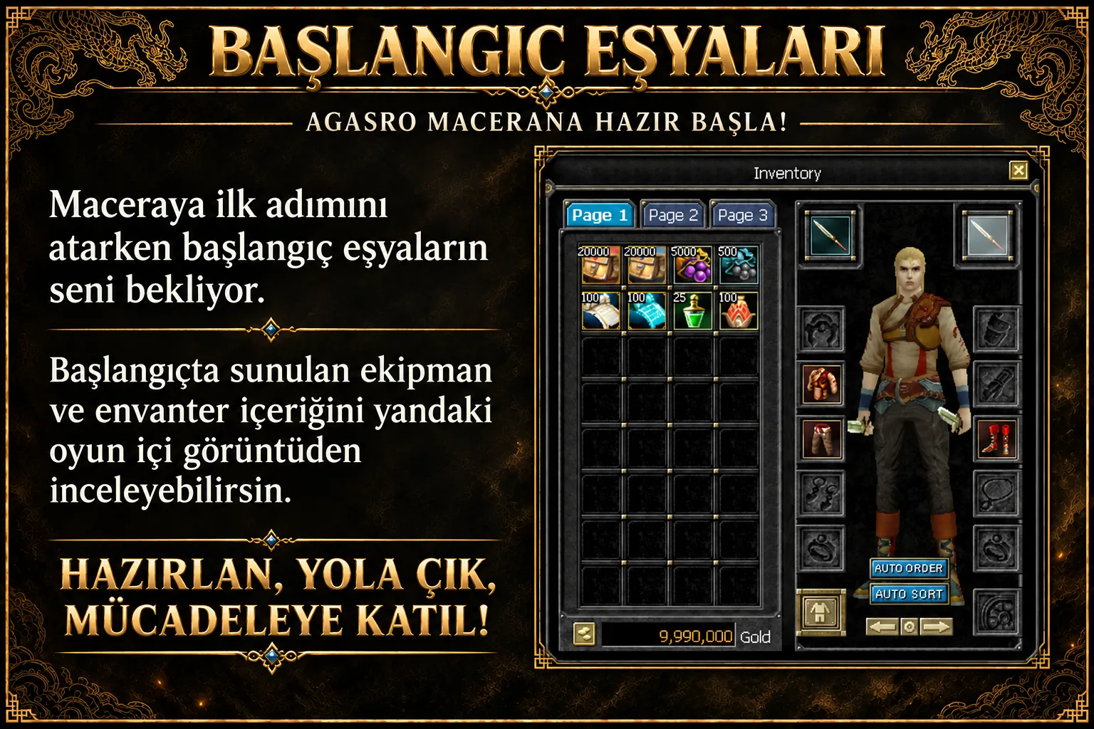 AGASRO - 120 CAP | EU&CH | PvP Server | Ücretsiz Premium, Godbless & Devil | Bol Etkinlik