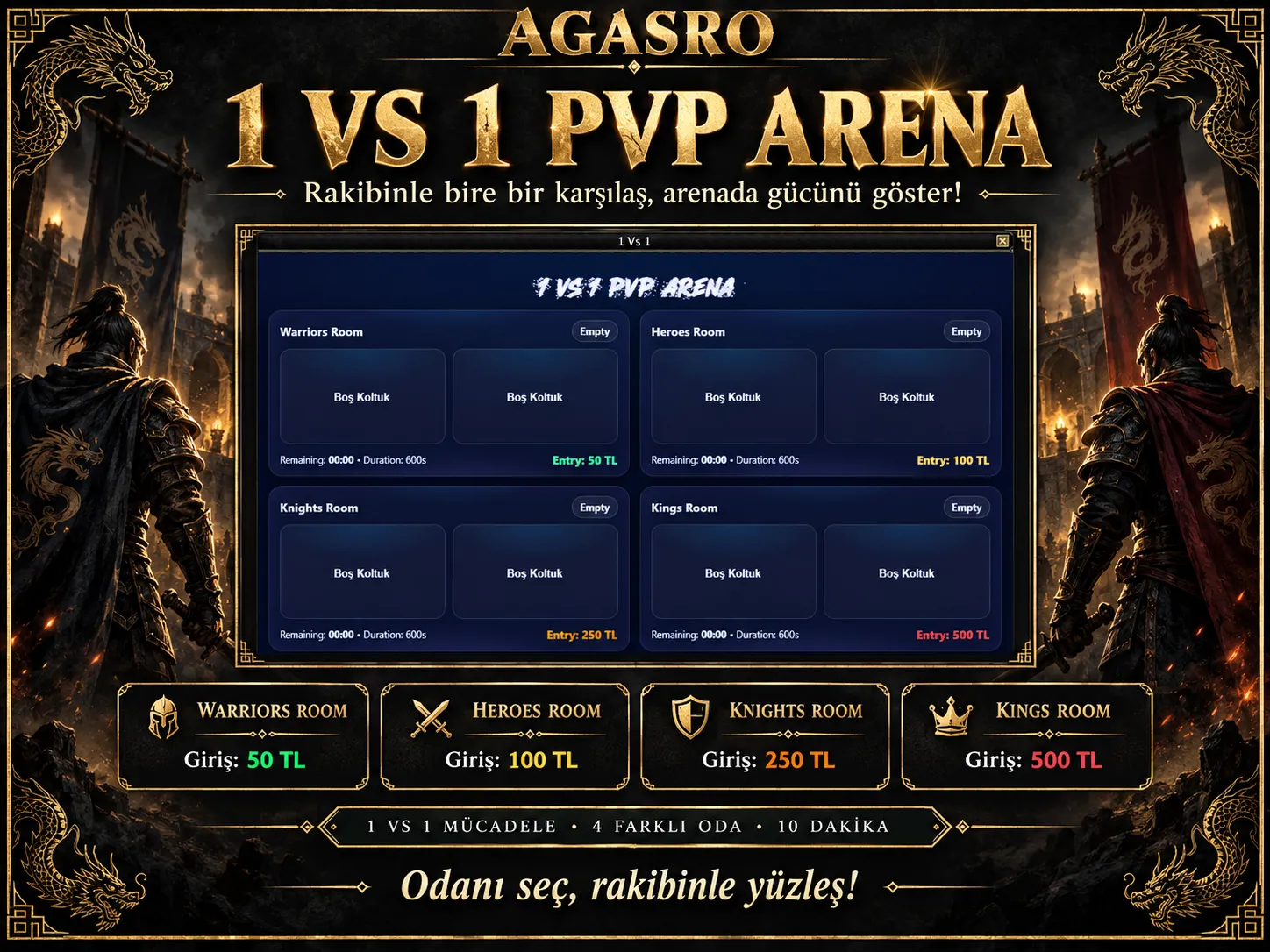 AGASRO - 120 CAP | EU&CH | PvP Server | Ücretsiz Premium, Godbless & Devil | Bol Etkinlik