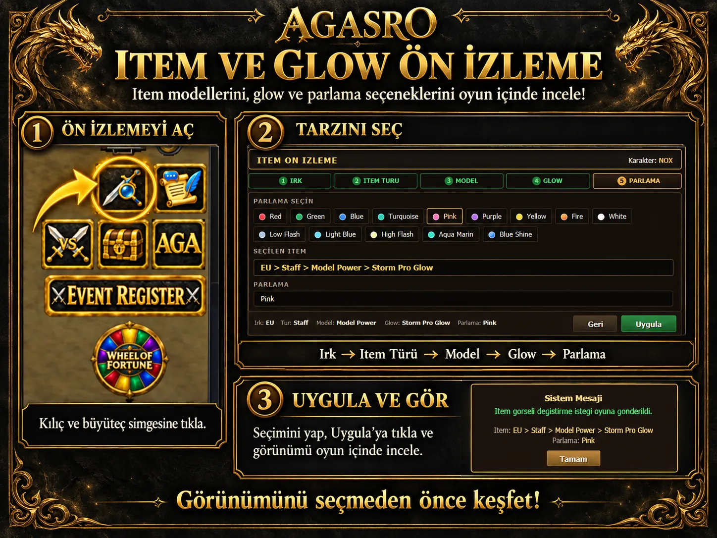 AGASRO - 120 CAP | EU&CH | PvP Server | Ücretsiz Premium, Godbless & Devil | Bol Etkinlik