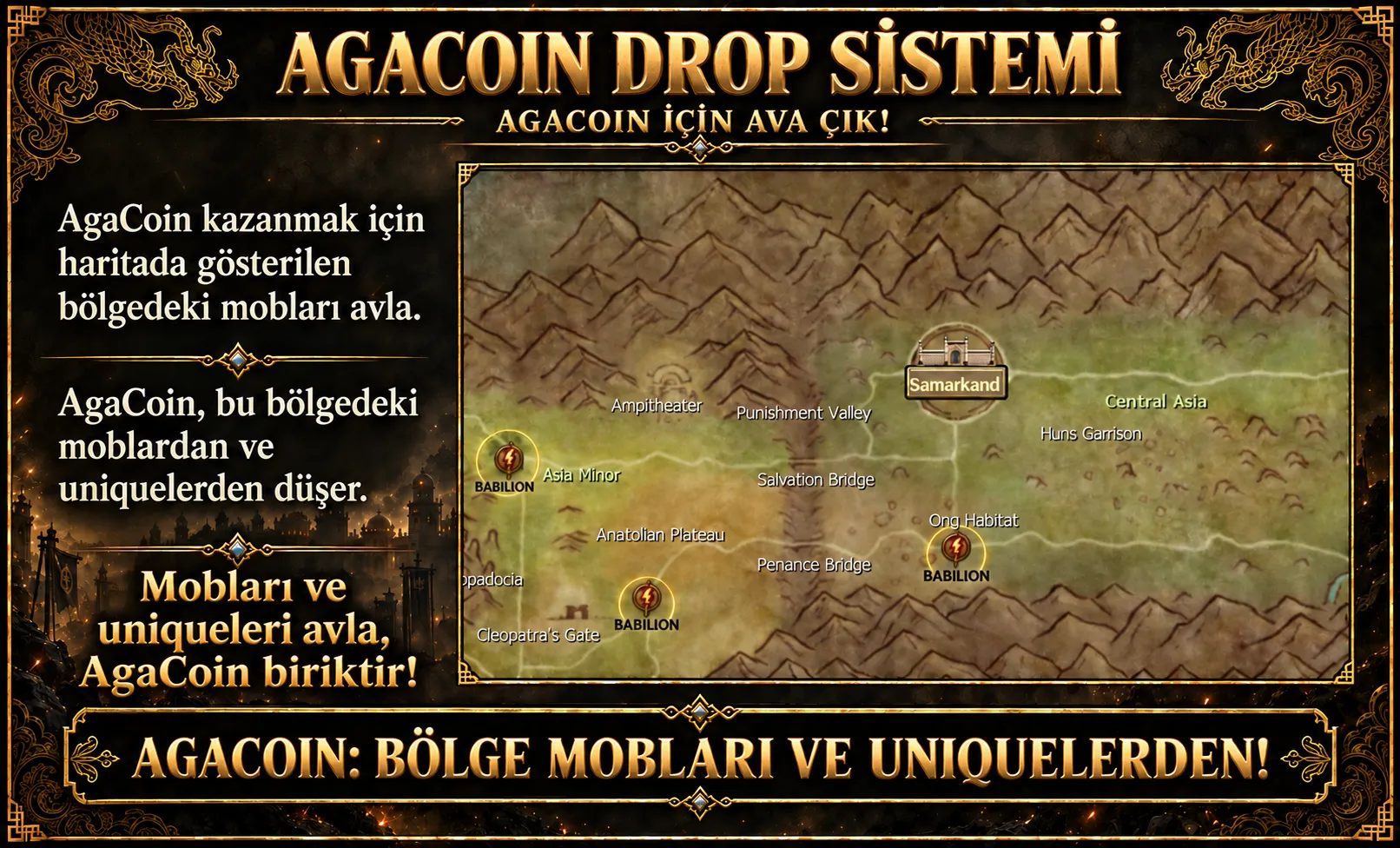 AGASRO - 120 CAP | EU&CH | PvP Server | Ücretsiz Premium, Godbless & Devil | Bol Etkinlik